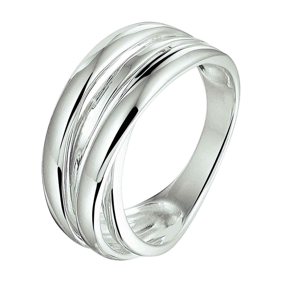 Stijlvolle gerhodineerd zilveren ring met een breedte van 9mm. Tip: Combineer deze ring met bijpassende sieraden uit onze collectie of vanuit je eigen stash en creeer zo elke keer weer een nieuwe look. Info: Gerhodineerd zilver is door de rhodiumlaag beter bestand tegen verkleuren en krassen.