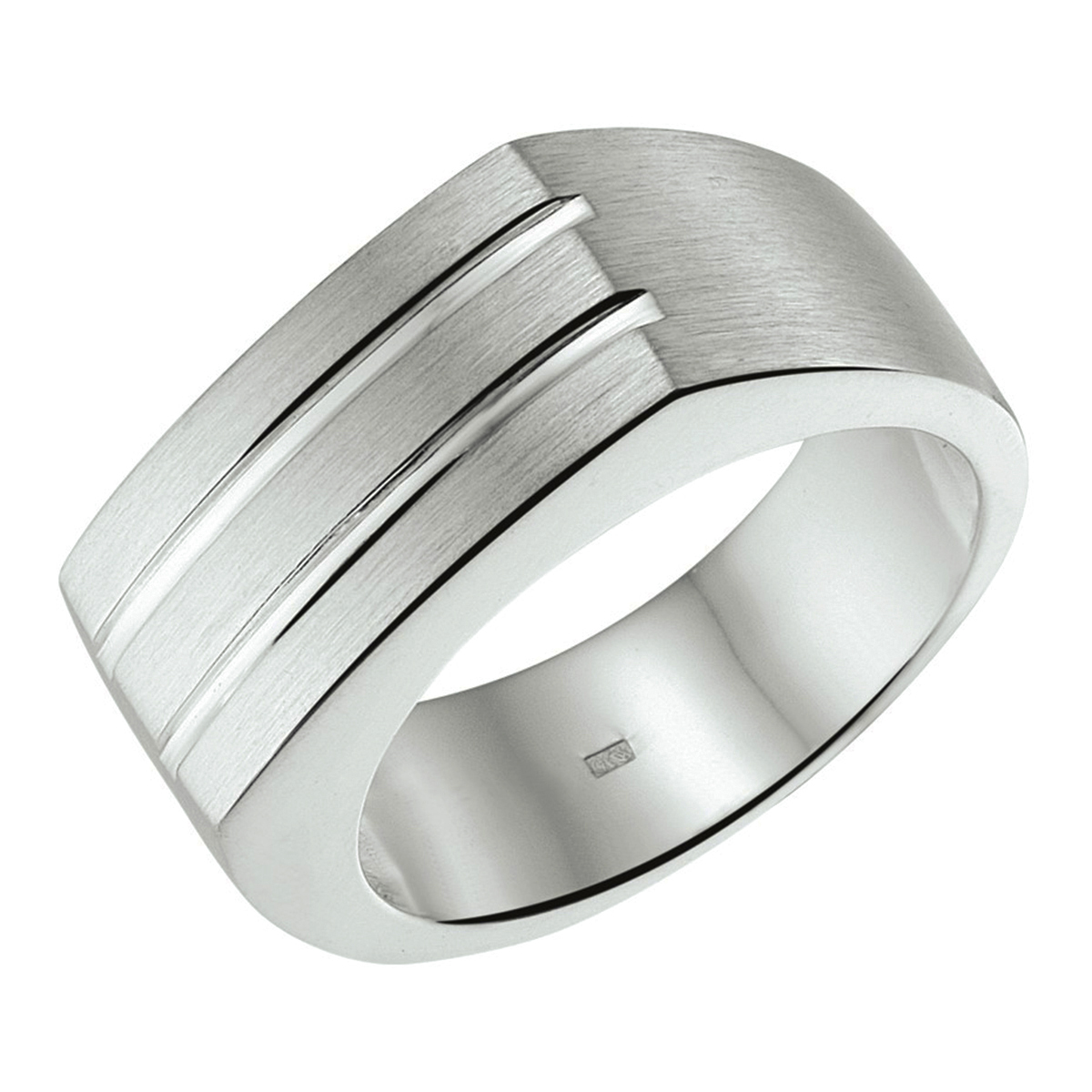 ring poli/mat zilver gerhodineerd