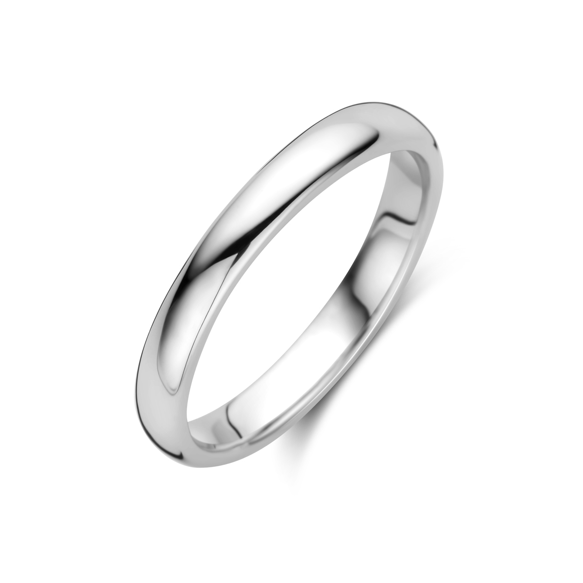 Gerhodineerd 925 zilveren ring met een breedte van 3mm.