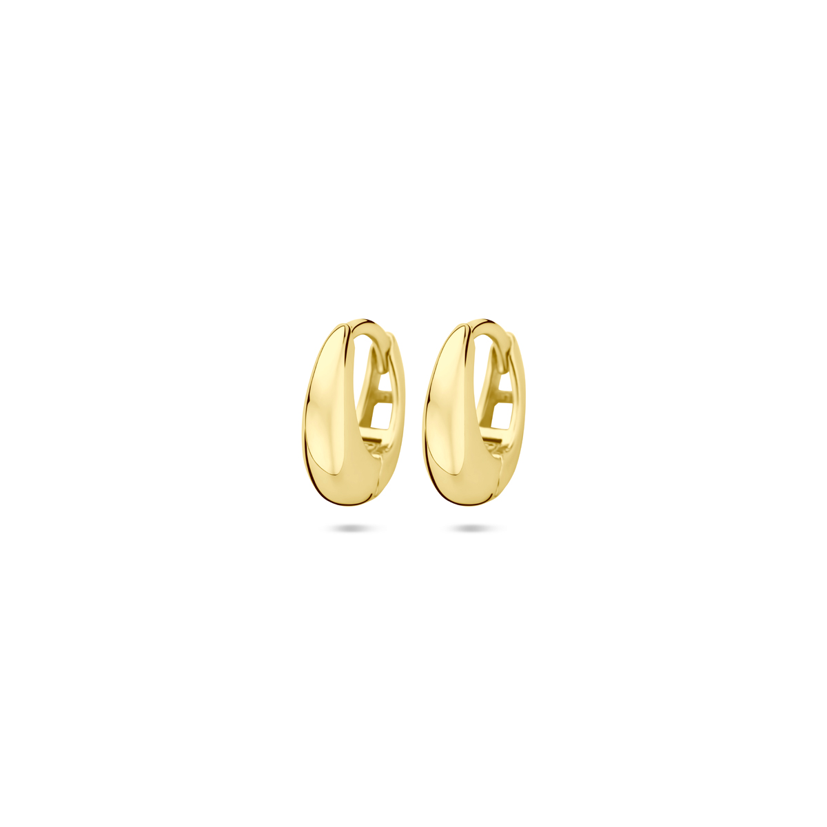 Verguld op 925 zilveren klapoorringen met een afmeting van 11.5x3.5mm. Geen garantie op plating.