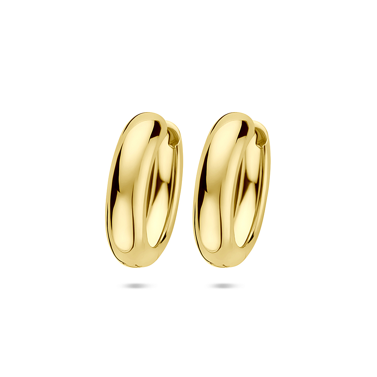 Verguld op 925 zilveren klapoorringen met een afmeting van 25x7mm.