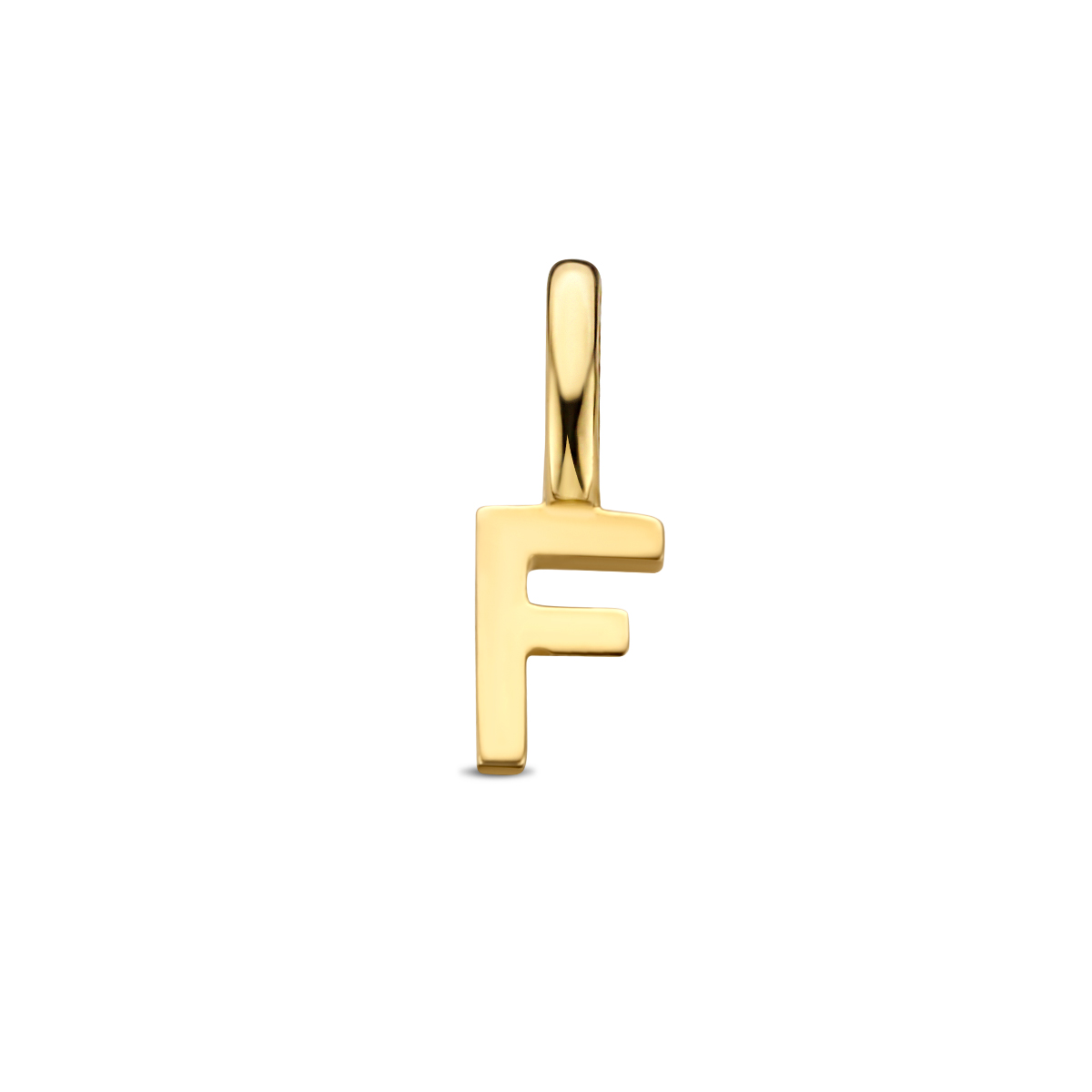 14krt Geelgoud hanger letter F
