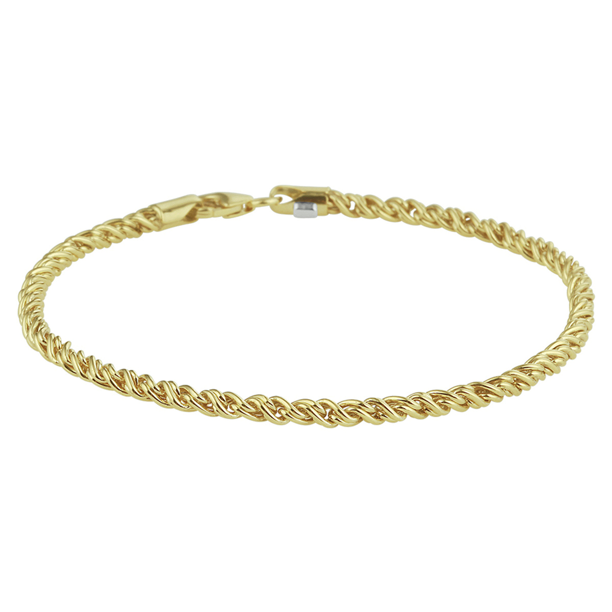 Mooi voor haar: deze 19cm lange armband met draadschakel van 2,8mm met karabijnsluiting. Deze 14k gouden armband heeft een kern van 925 zilver. De kwaliteit van een massief gouden sieraad, maar een stuk voordeliger! De schakel is gepolijst waardoor de armband mooi glimt.