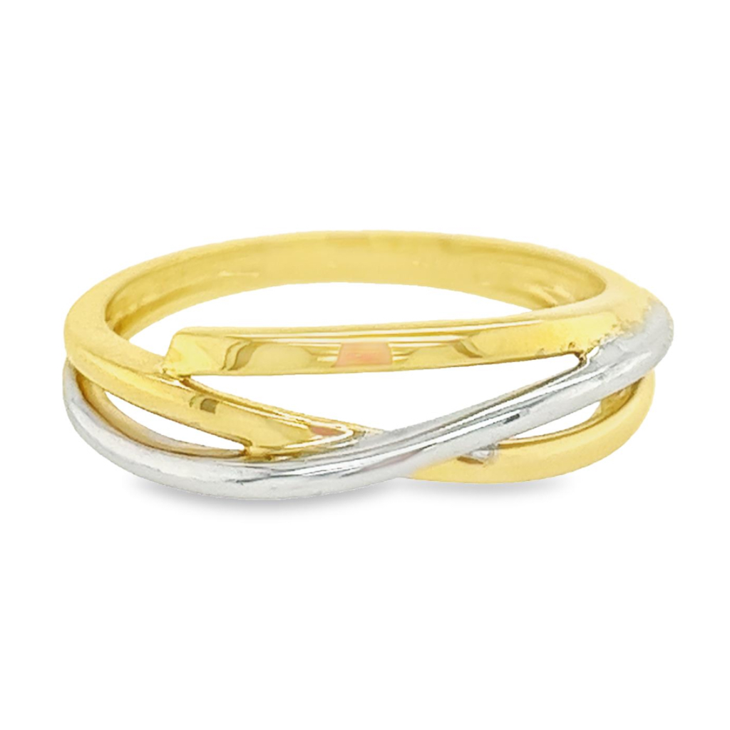 Gouden ring bicolor