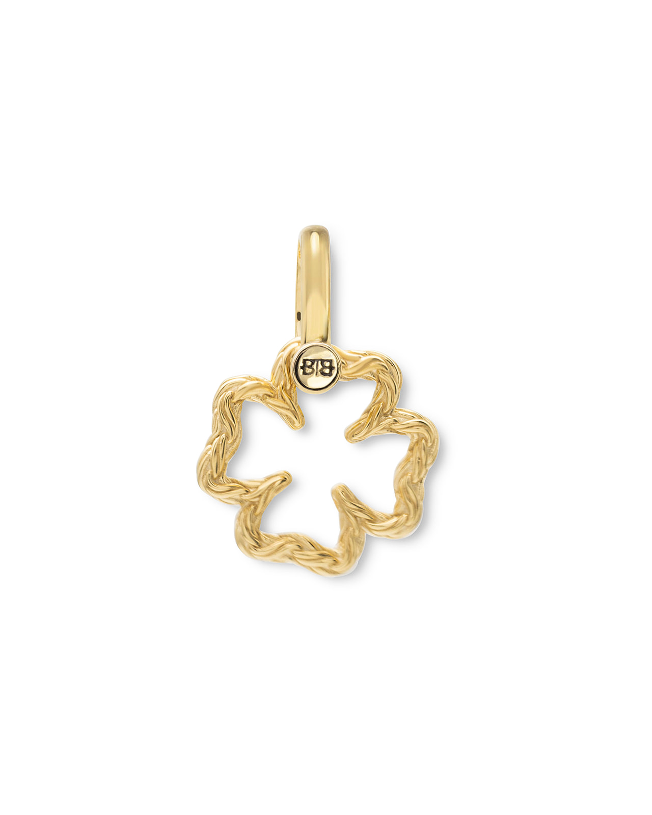 Buddha to Buddha - Zilveren hanger Katje Mini Clover verguld, 058GV - 001J09058E900