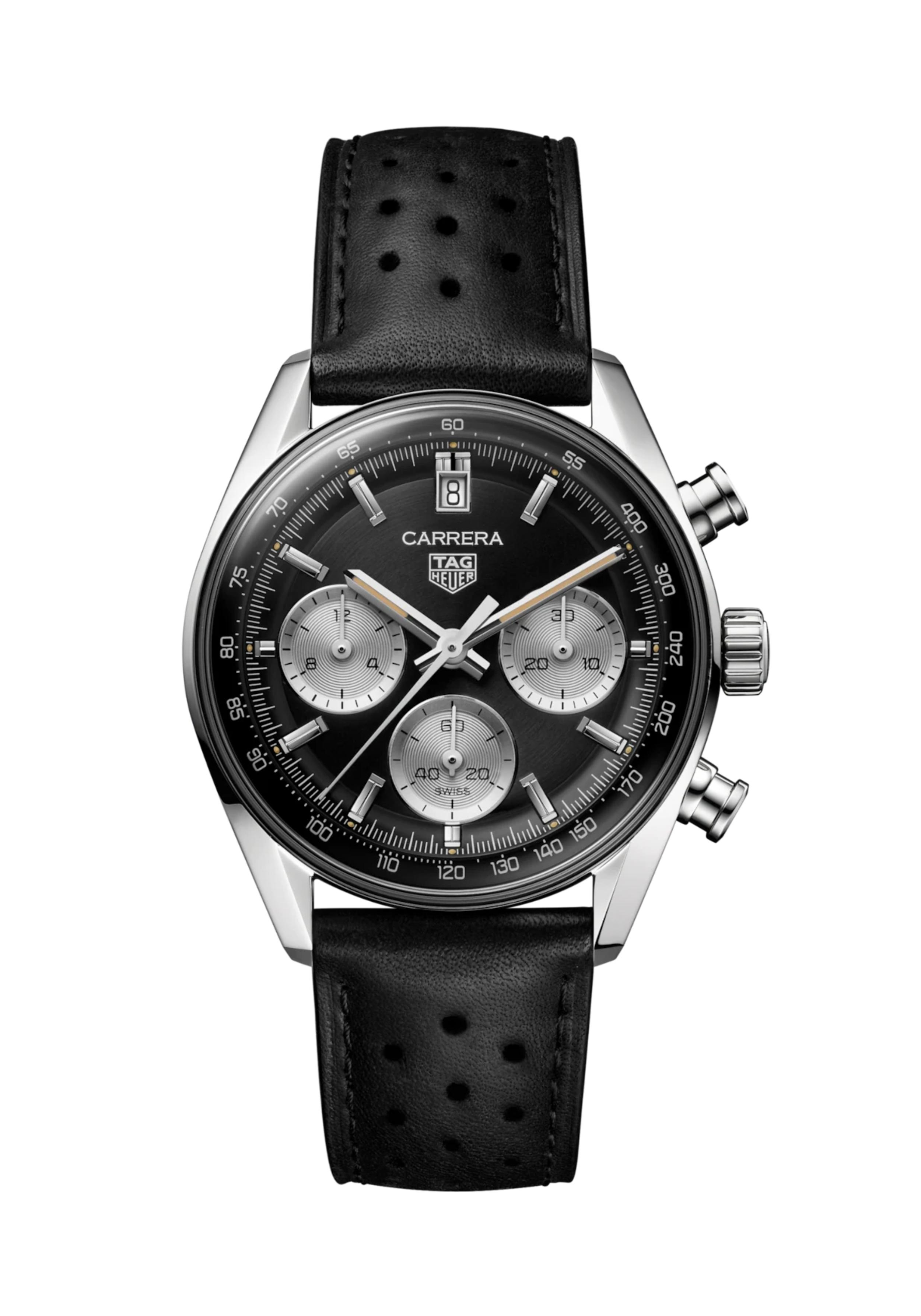 Dit TAG Heuer horloge behoort tot de Carrera collectie. 
Referentienummer: CBS2210.FC6534

Met zijn chique TAG Heuer Carrera zwarte uitstraling maakt deze herinterpretatie van de mythische Heuer Carrera een statement van klassieke elegantie. Door het beste van de iconische Carrera naar voren te brengen met gedurfde technische toevoegingen, toont dit horloge trots zijn spannende ontwerp. Het Carrera zwarte uiterlijk geeft het horloge een tijdloze uitstraling en zorgt ervoor dat het een echte blikvanger is.

De TAG Heuer Carrera is voorzien van een automatisch uurwerk en de kast is gemaakt van edelstaal. Het horloge heeft een diameter van 39mm en is getest op een waterdichtheid van 10 ATM / 100 meter. De horlogeband is gemaakt van kalfsleder. Dit horloge heeft een automatisch uurwerk, TH20, met een gangreserve van 80 uur.

Uw TAG Heuer horloge is 24 maanden na aankoop beschermd onder fabricage garantie. De duur van de garantieperiode van 2 jaar kan worden verlengd naar 5 jaar. Om dit te doen, nodigen wij u uit om een account aan te maken of in te loggen op uw MyTAGHeuer online account en vervolgens uw horloge te registreren. U ontvangt dan een gratis garantieverlenging van 3 jaar.
