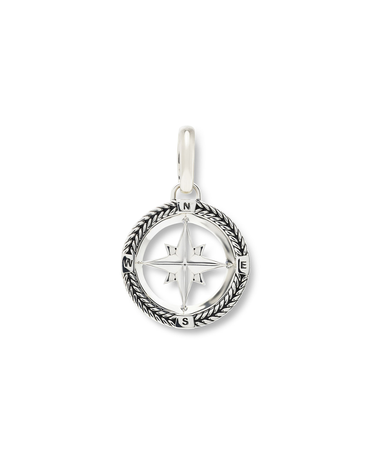 Buddha to Buddha - Zilveren compass hanger Barbara Mini 059 one - 001J090590100