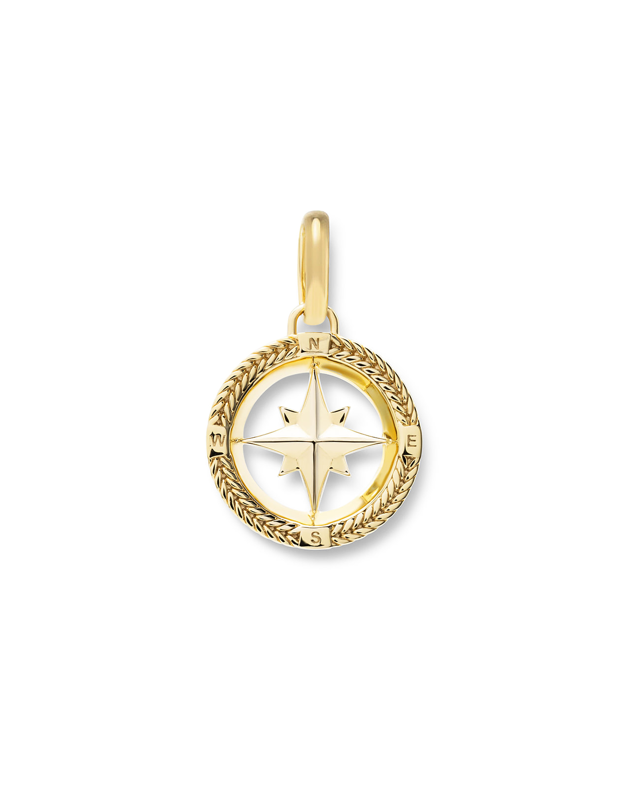 Buddha to Buddha - Zilveren compass hanger Barbara Mini, verguld, 059GV one - 001J09059E900