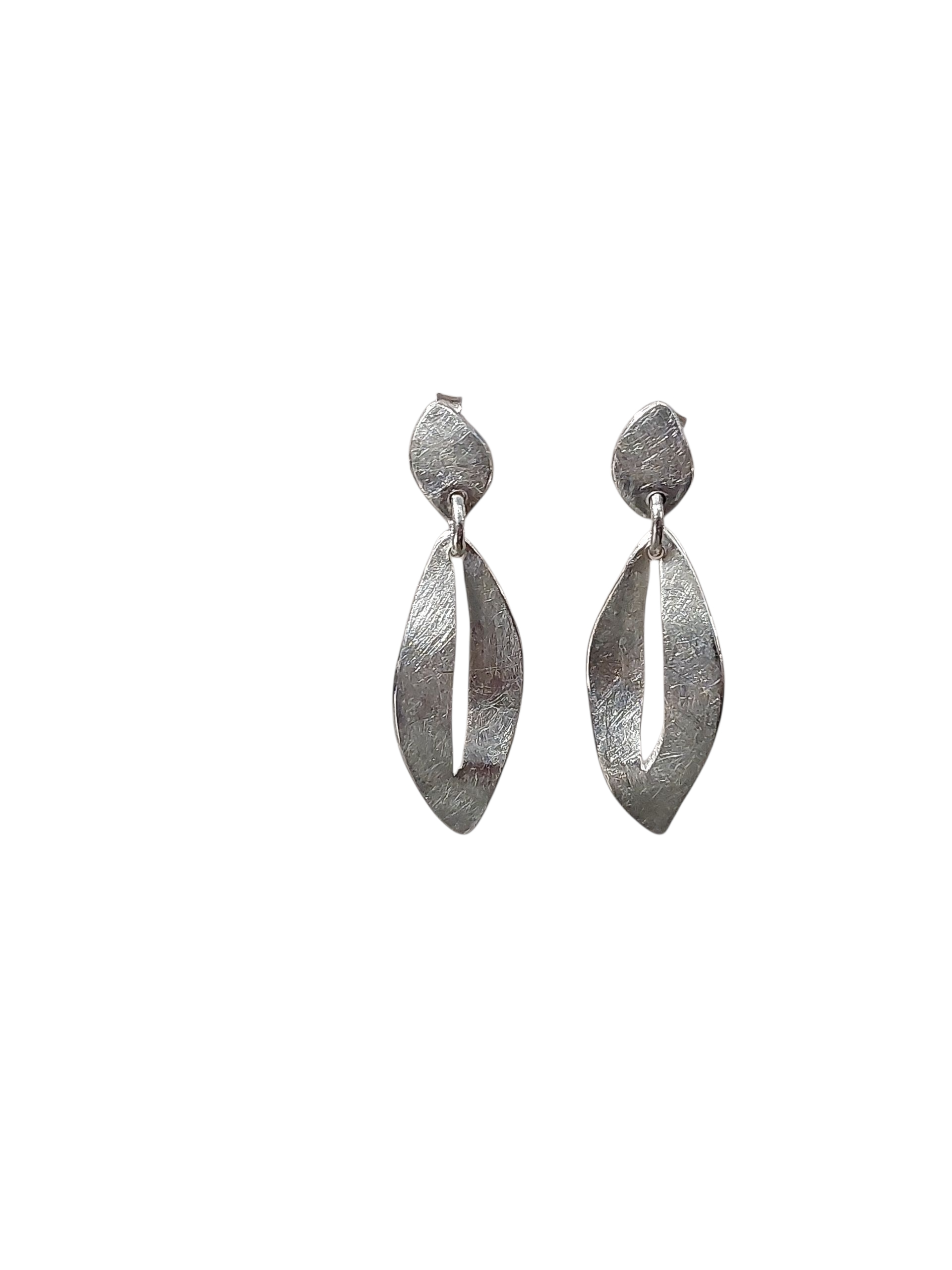 Zilver oorhanger Flow