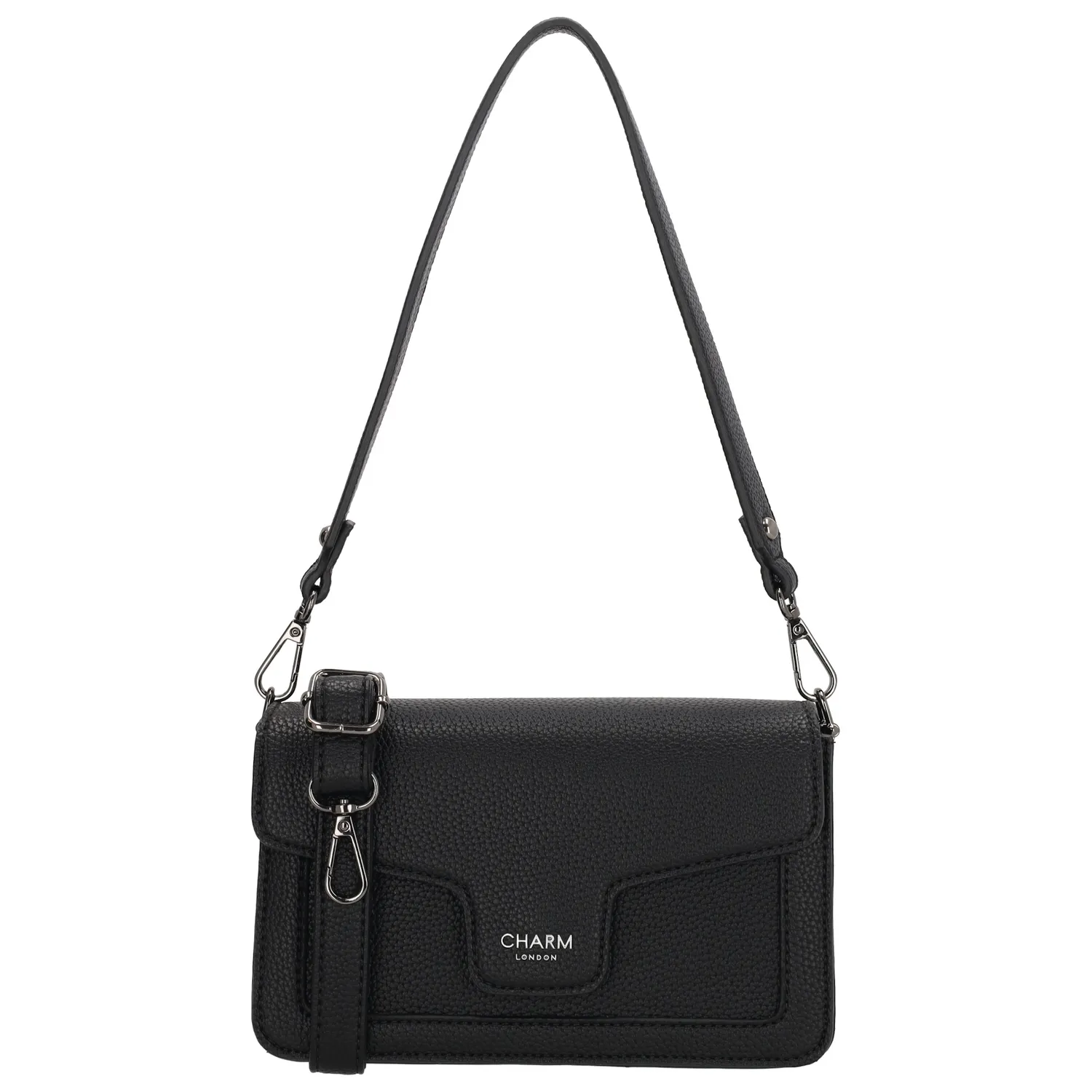 De Charm London Monaco Schoudertas is een elegante en functionele tas die stijl en gemak moeiteloos combineert. Dankzij de overslag met druksluiting en de slimme indeling houd je je dagelijkse essentials perfect georganiseerd.

Binnenin beschikt de tas over een hoofdvak met een praktisch tussenvak met ritssluiting, meerdere kleinere vakken voor overzicht en een ritsvak aan de achterkant voor snelle toegang tot je spullen. De korte schouderband zorgt voor een klassieke uitstraling, terwijl de lange, verstelbare en afneembare schouderband ook comfortabel crossbody dragen mogelijk maakt.

Kenmerken:


Overslag met druksluiting

Tussenvak met ritssluiting

Meerdere binnenvakken voor overzicht

Achterritsvak voor snelle toegang

Korte én lange (verstelbare en afneembare) schouderband