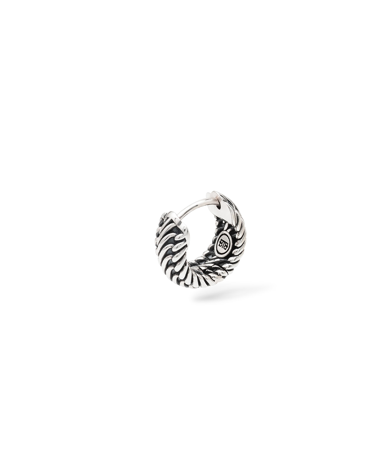Buddha to Buddha - Zilveren klapcreool, enkel stuk (géén paar) Hoop Edwin Single Piece, 089 one - 002J030890100