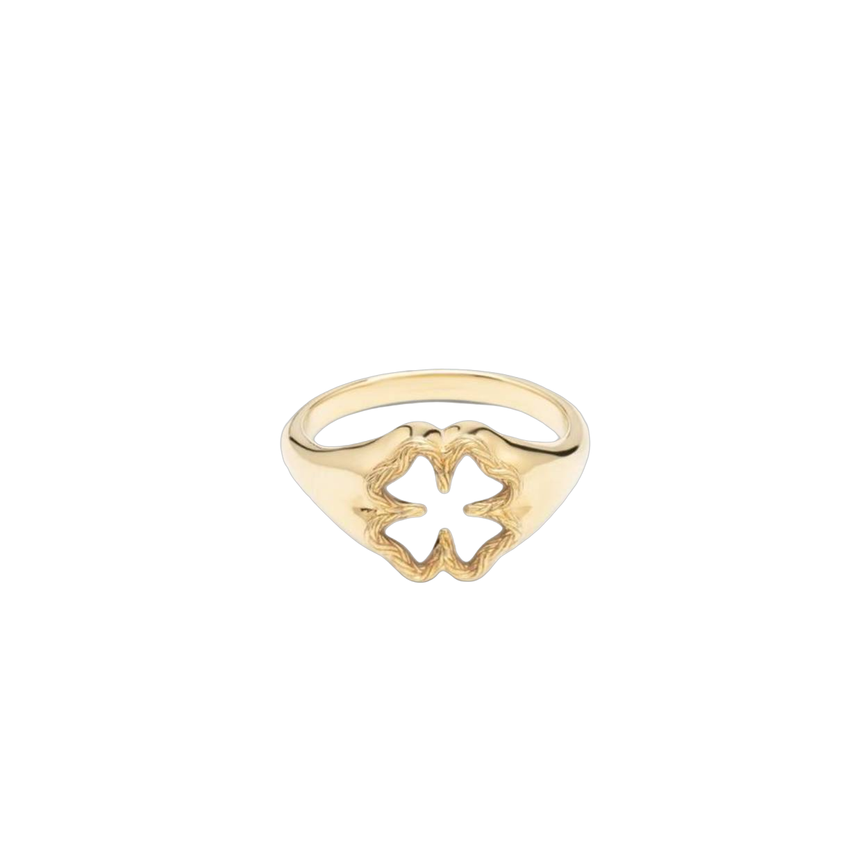 Buddha to Buddha - Zilveren zegelring met parelmoer, Signet Ring Katja Clover Verguld, 178GV - 001J02178E916
