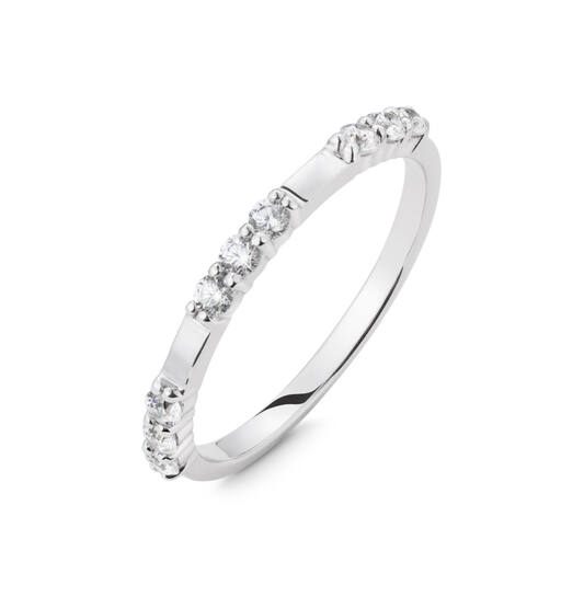 Ring - 2mm met zirkonia