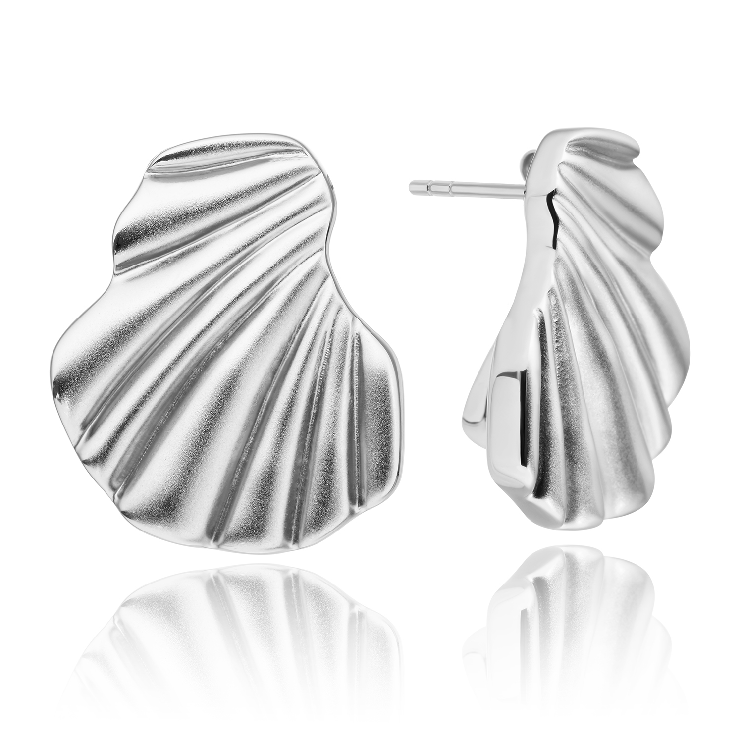 Sparkling Jewels Earrings Dune Push Back Earrings Silver