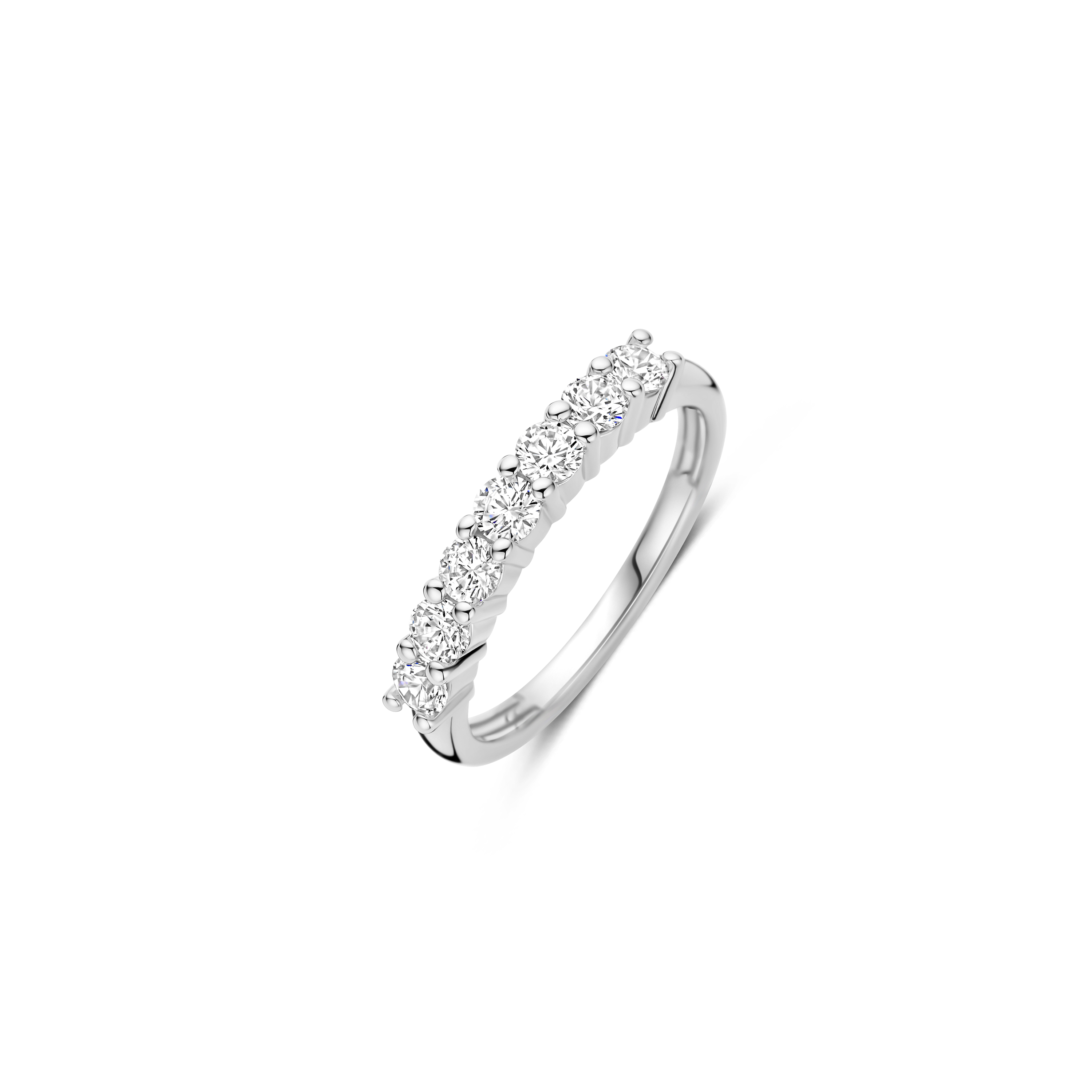 Ti Sento Milano - Zilveren damesring bezet met zirconia's - 12381ZI/54