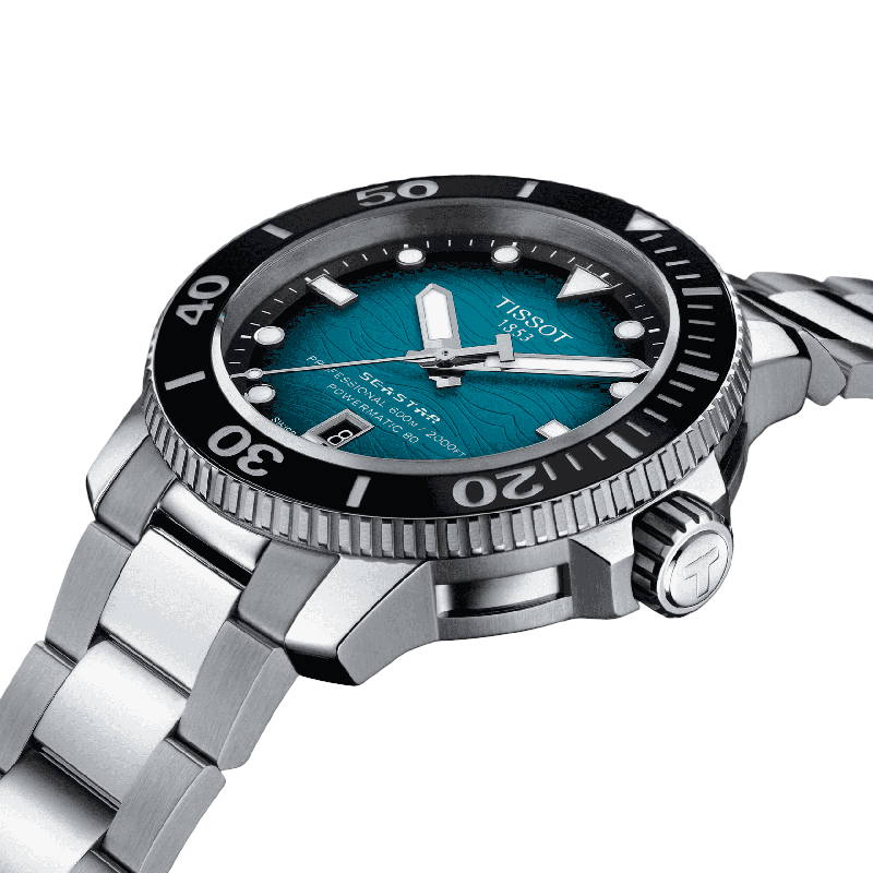 Tissot - Seastar 2000 Professional 46mm Automaat Powermatic 80 600m WR Saffierglas, 46mm - T1206071104100