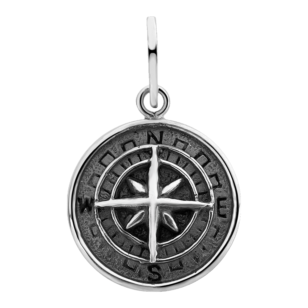 Rebel & Rose - Zilveren hanger, Pendant Compass - RR-PD018-S