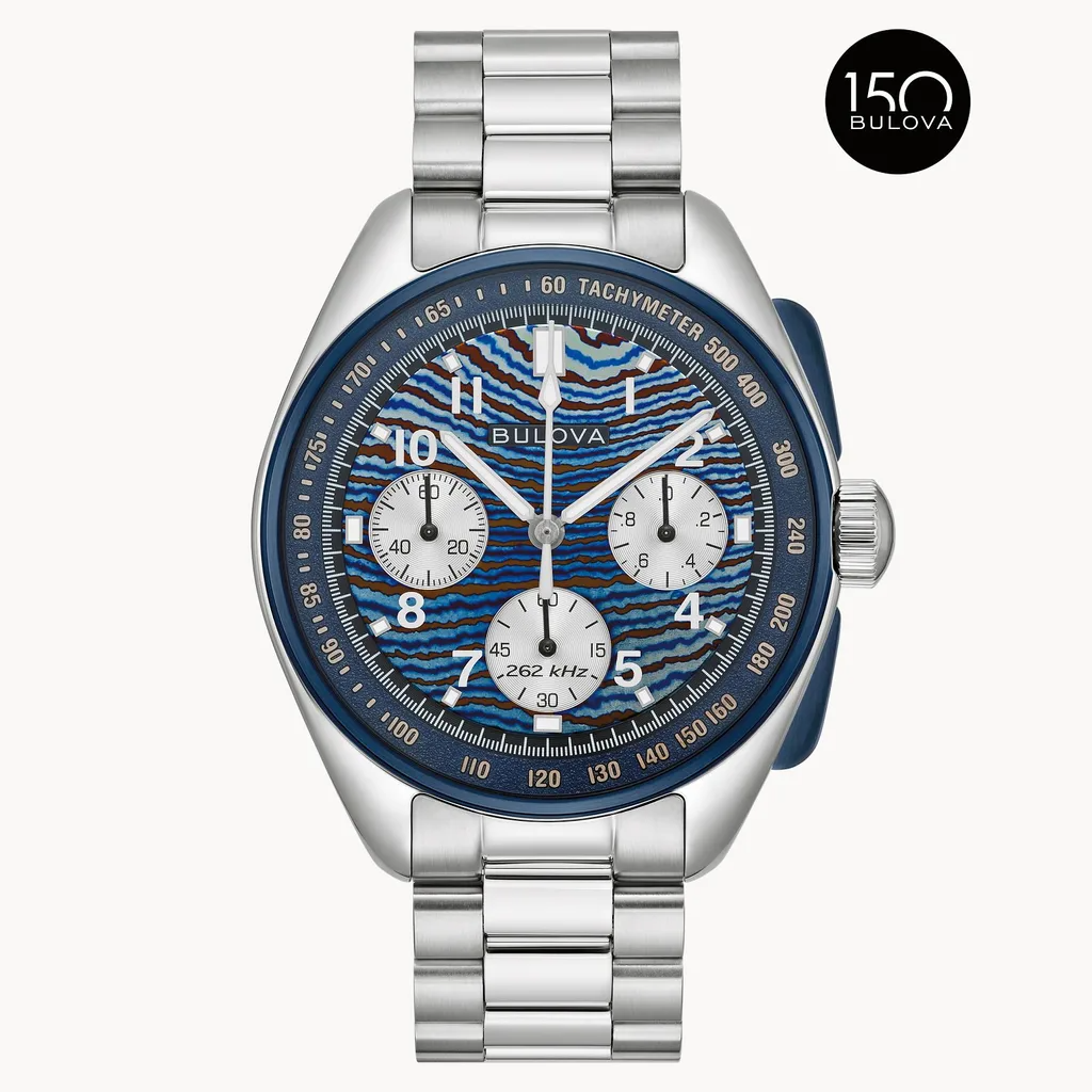 Bulova 98A329 horloge heren Lunar pilot limited blauw
