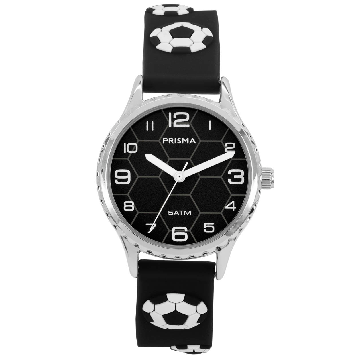 Prisma Horloge Kids Voetbal Zwart 5 ATM