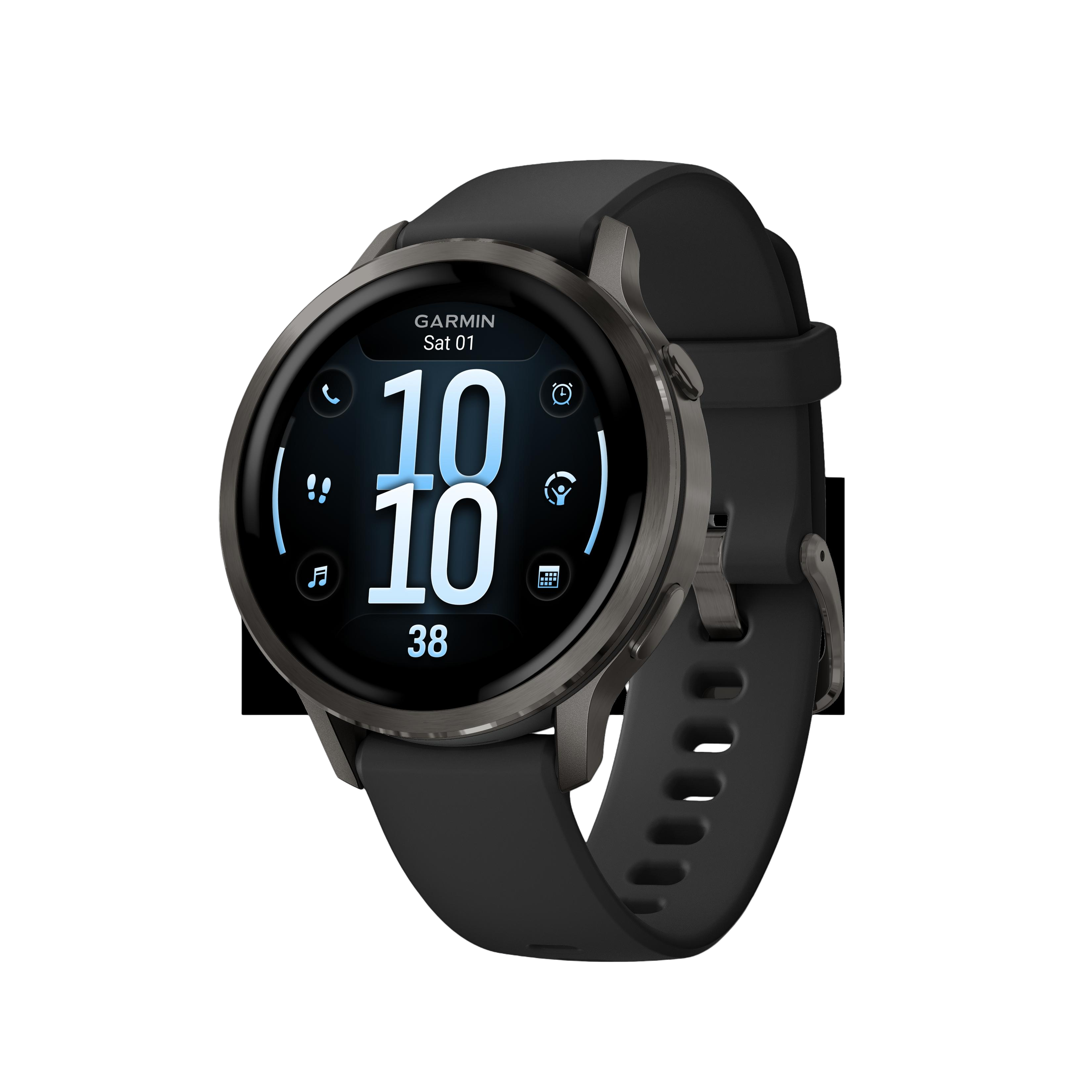 Garmin Venu 4 - 41mm Slate met Zwarte siliconen band 010-03013-02
