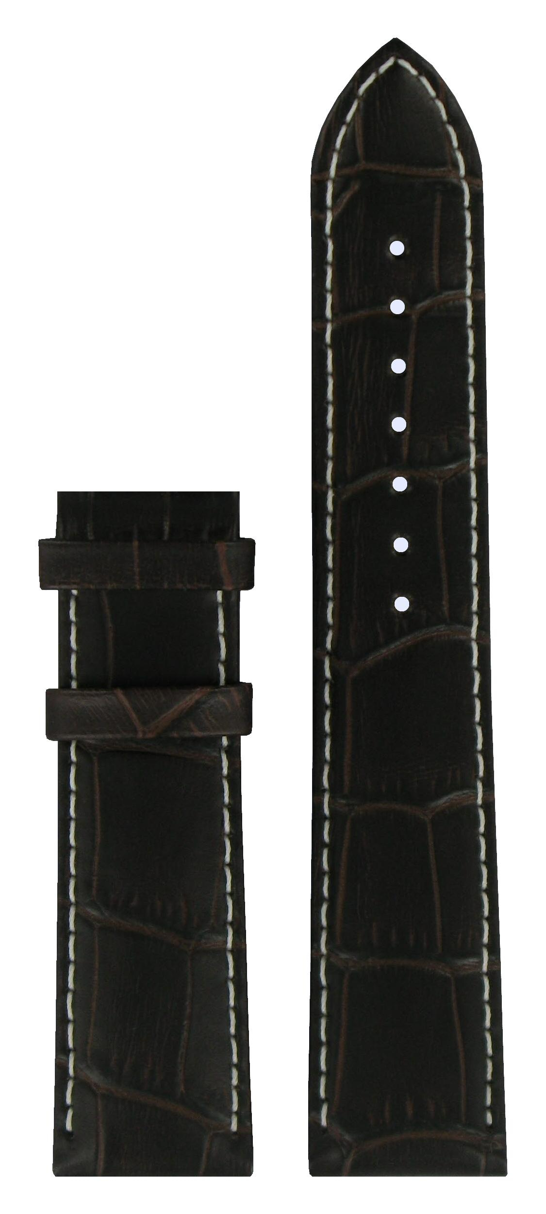 BROWN LEATHER STRAP 20/18 MM, WITHOUT BUCKLE