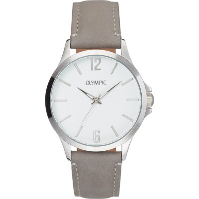 Olympic OL72HSL083 Danny Horloge Staal 40mm 
Dit unieke Olympic horloge met artikelnummer: OL72HSL083 is een herenhorloge met een classic sportieve uitstraling. Het horloge heeft een ronde stalen kast met een witte wijzerplaat met de 12 en de 6 in Romeinse cijfers en de andere uursaanduiding in strepen. Aan de kast zit een grijze lerenband met een gespsluiting. Het horloge heeft een mineraalglas, een doorsnee van 40mm en is 5ATM.

Het merk:
Een mooi horloge hoeft niet duur te zijn! Het Nederlandse horlogemerk Olympic levert stoere chronografen, slimline series, digitale uurwerken en elegante dameshorloges. De prijs-kwaliteitverhouding staat bij Olympic hoog in het vaandel met prijzen die uiteenlopen van € 34,95 tot en met € 169,00.

100% Nederlands ontwerp, waterdicht en standaard 3 jaar fabrieksgarantie.

Specificaties:
- Ronde kast Ø 40mm
- Stalen horlogekast
- Witte wijzerplaat
- Grijze lerenband
- 5ATM 
- Standaard 3 jaar fabrieksgarantie
- Mineraalglas