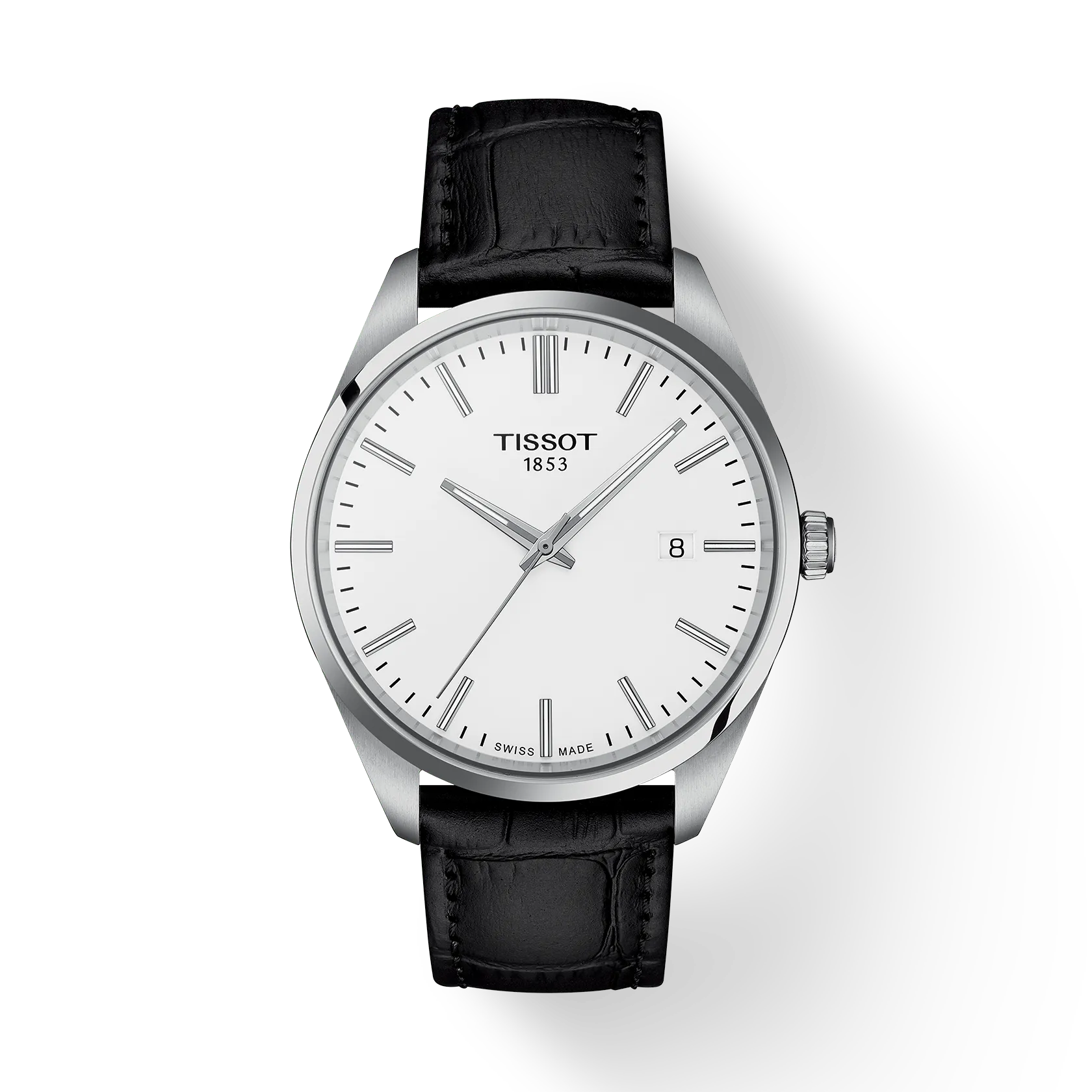 Tissot - PR100 40mm, Quartz heren horloge, met lederen band, 100 meter WR, Saffierglas - T1504101601100
