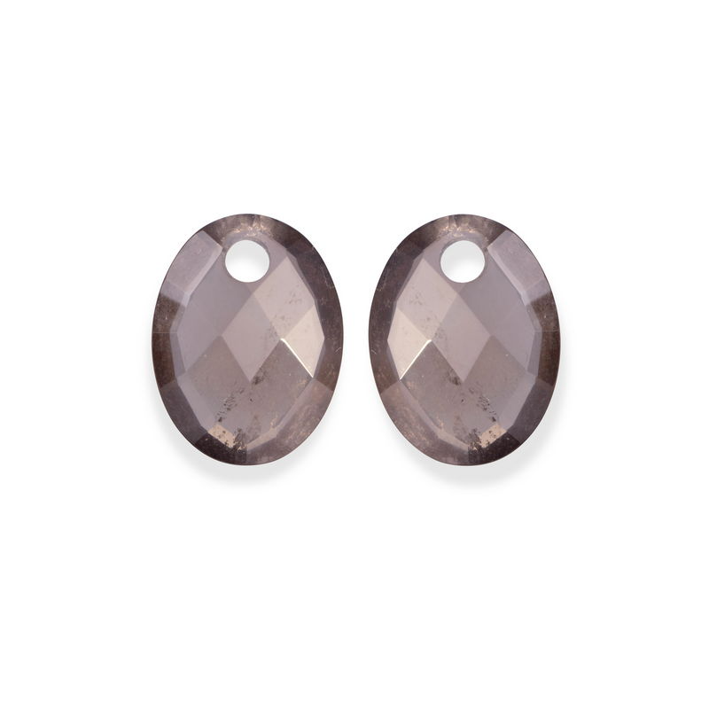 Earstones | Medium oval smokey quartz
EAGEM23