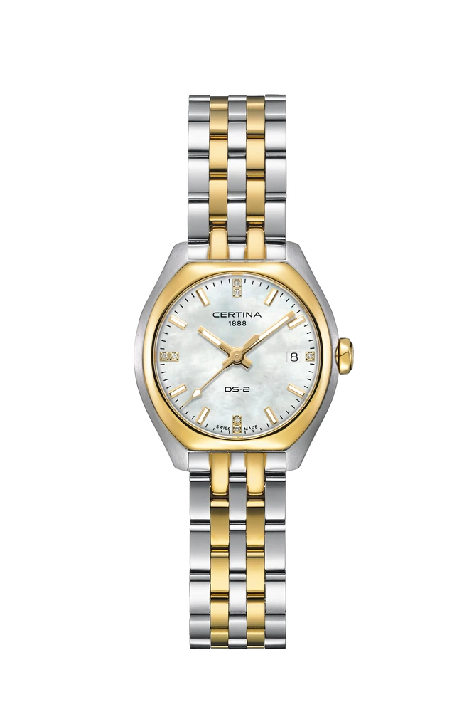 Certina - DS-2 Lady, doublé dames horloge, quartz, 100 meter WR, Saffierglas - C0492103311600