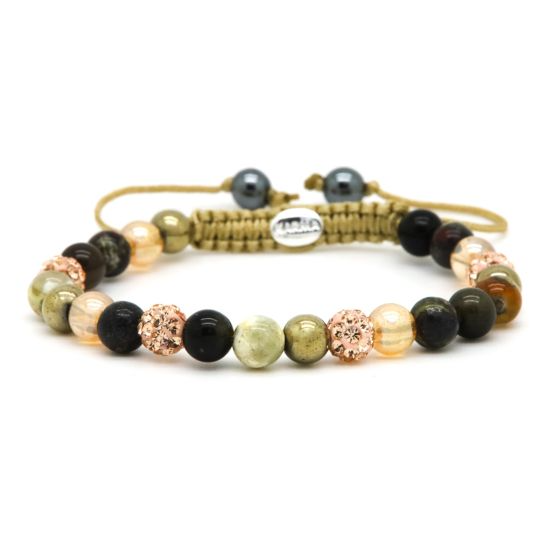 Karma armband, Spiral LOIZA XS (rosegold crystal)