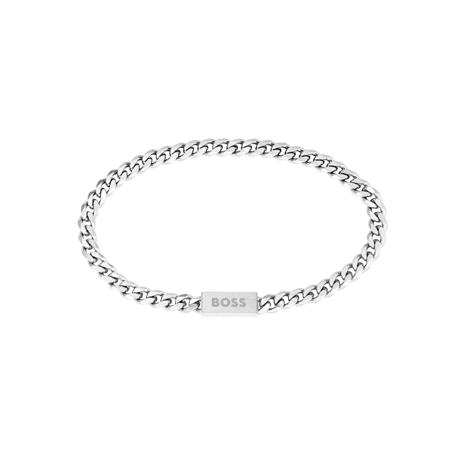 BOSS JEWELS HBJ1580556M CHAIN FOR HIM Mannen Armband 19,5cm
Deze armband van BOSS uit de CHAIN FOR HIM serie met artikelnr. HBJ1580556M is een stijlvol sieraad voor de BOSS klant. De stalen zilverkleurige heren armband heeft een platte geslepen gourmetschakel en sluit door middel van een magneetsluiting. Op de sluiting staat het BOSS logo. De armband heeft een lengte van 19,5cm en is goed te combineren met andere sieraden van BOSS. 

Het merk:
HUGO BOSS is afgestemd op levensstijlen waar het gaat om kwaliteit en precisie. Het wereldwijde fashionlabel is verdeeld in twee merken: BOSS en HUGO. Het merk BOSS biedt geavanceerde, moderne horloges gericht op kwaliteit en design om een onberispelijke look te cre&euml;ren &ndash; of het nu zakelijk, casual of sportief is. Ontdek de nieuwe horlogecollectie die bewijst dat details echt het verschil maken.

Specificaties:
- Artikelnr: HBJ1580556M
- Gourmet armband
- Materiaal: Staal
- Lengte: 19,5cm