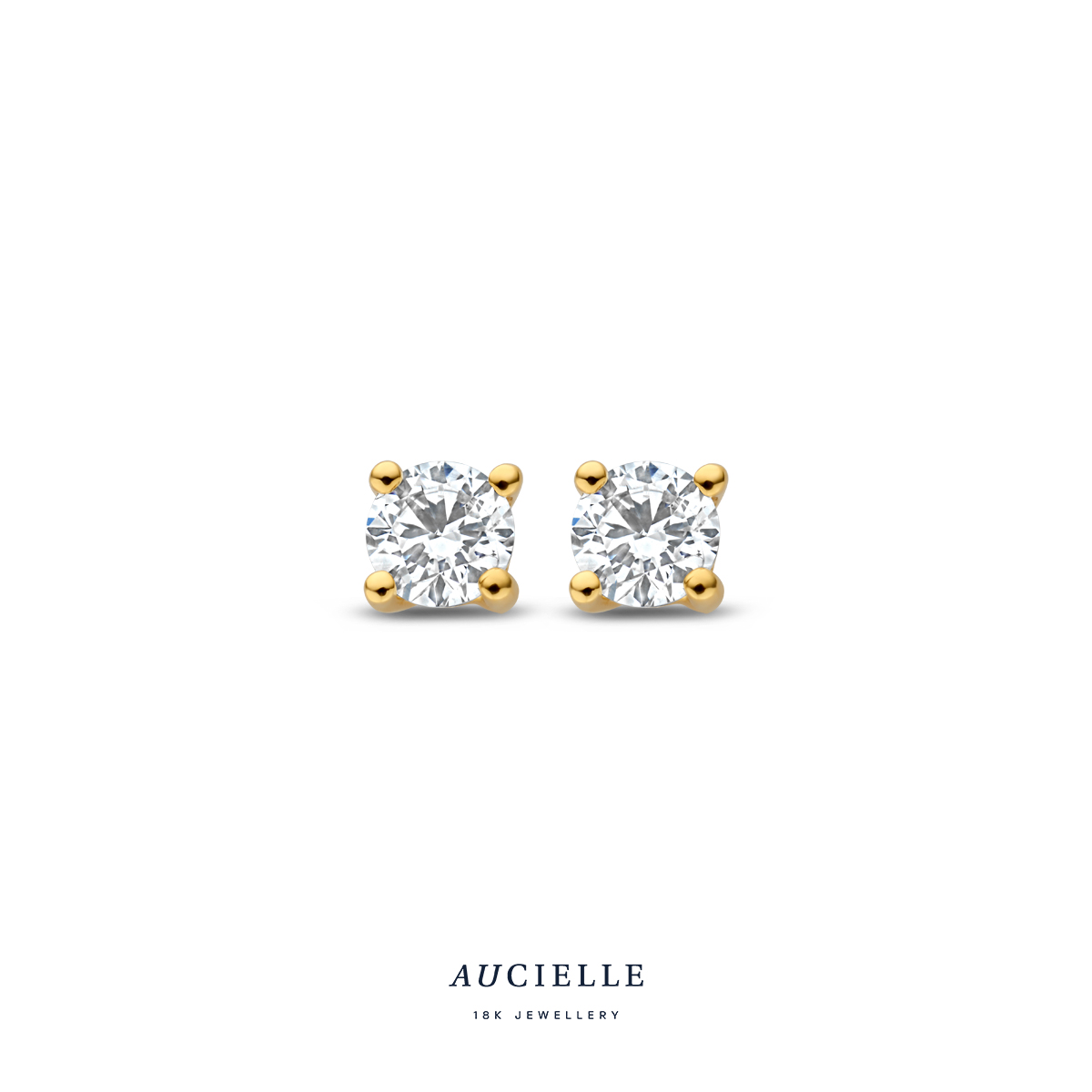 AuCielle Oorstekers goud 18k LG Diamond - AE9000A
