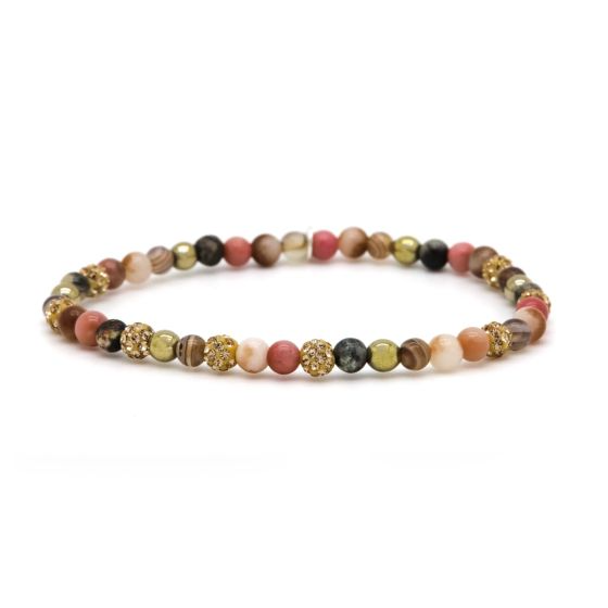 Karma armband, Spiral INES XXS Elastic (gold crystal)