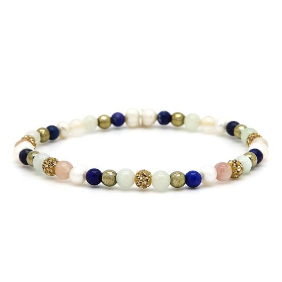 Karma armband, Spiral MARISE XXS Elastic (gold crystal)