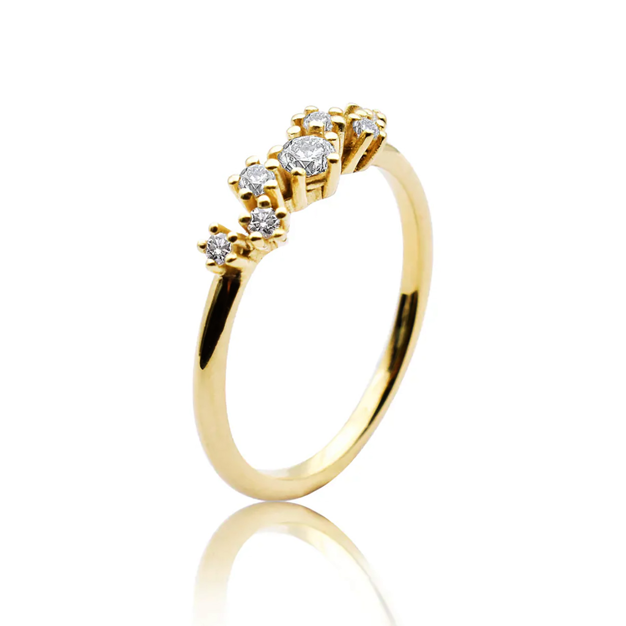 Een prachtige gouden ring met diamanten 0.28crt. 
Deze ring is ook zeer geschikt als verlovingsring