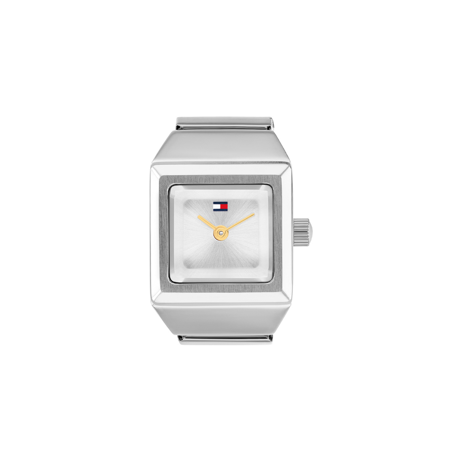 Tommy Hilfiger TH1782836 Ringhorloge Dames Staal 15x15mm
Dit specifieke horloge van Tommy Hilfiger uit de Ivy Ring serie met artikelnr: TH1782836 is een speciaal dameshorloge voor om de vinger. Het stalen dameshorloge heeft een vierkant kastje met een zilverkleurige wijzerplaat met het Tommy logo. Aan de kast zit een een stalen rekband zodat het op meerdere vingermaten te dragen is. Het horloge heeft een mineraalglas, een afmeting van 15x15mm en is 3ATM.  

Het merk:
Sinds de lancering van het merk in 1985 is Tommy Hilfiger wereldwijd bekend geworden als pionier van de klassieke Amerikaanse coole stijl. Geïnspireerd door de iconische popcultuur en het Amerikaanse erfgoed. De dames en herencollectie van dit seizoen bestaan uit minimalistische silhouetten en rustieke lederen details. De herenhorlogecollectie biedt iconische uurwerken met roestvrijstalen, lederen en siliconen banden.

Specificaties:
- Mineraalglas
- Rechte kast 15x15mm
- Stalen kast
- Zilverkleurige wijzerplaat
- Rekbare horlogeband
- 3ATM
