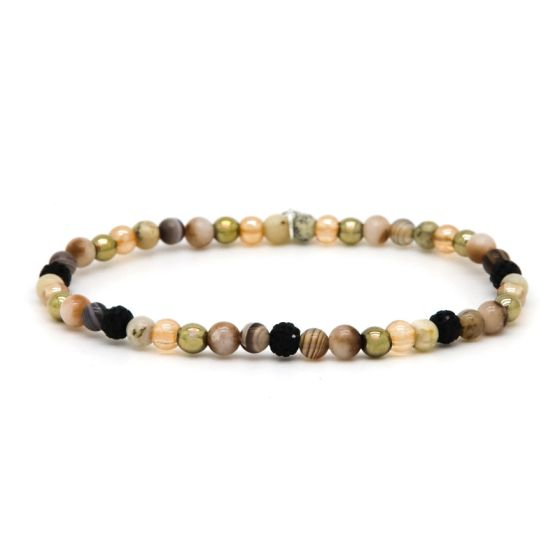 Karma armband, Spiral ZOYA XXS Elastic (black crystal)