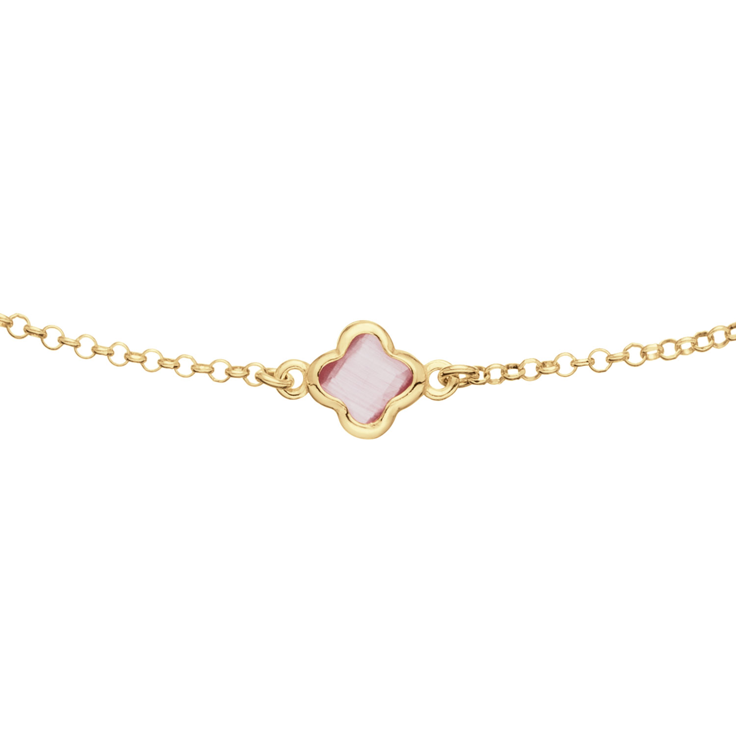 Zilver Verguld Collier 18 krt met echte edelstenen Pale Pink 55 cm. Dit is een damescollier van het merk GLOW uit de serie Colors from Nature Amethist en Roze Topaas