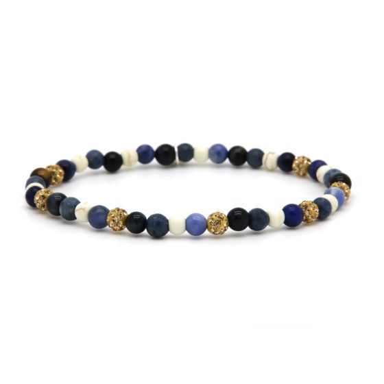 Karma armband, Spiral YARA XXS Elastic (gold crystal)