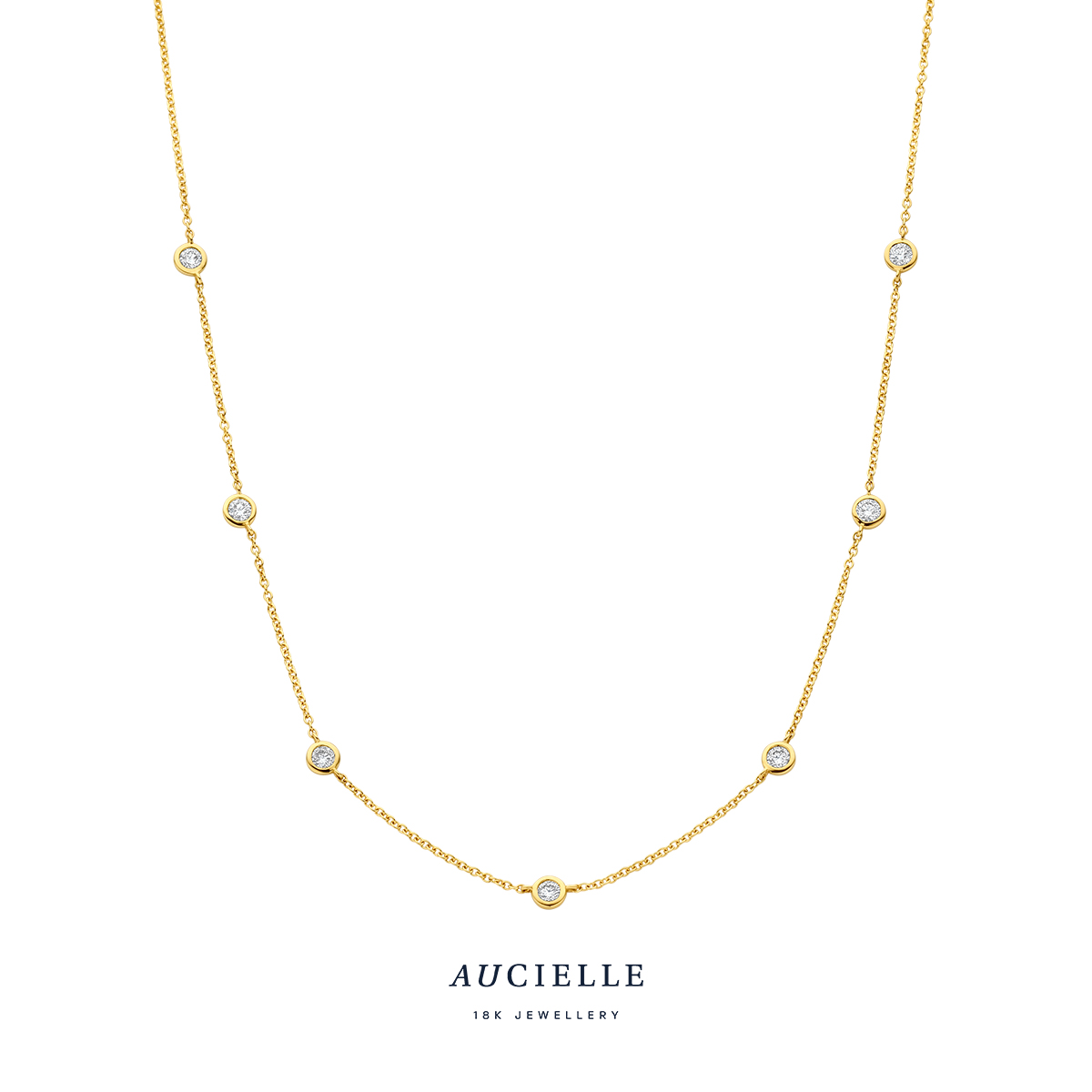 AuCielle Collier goud 18k LG Diamond 45.5p - AK9002A/45