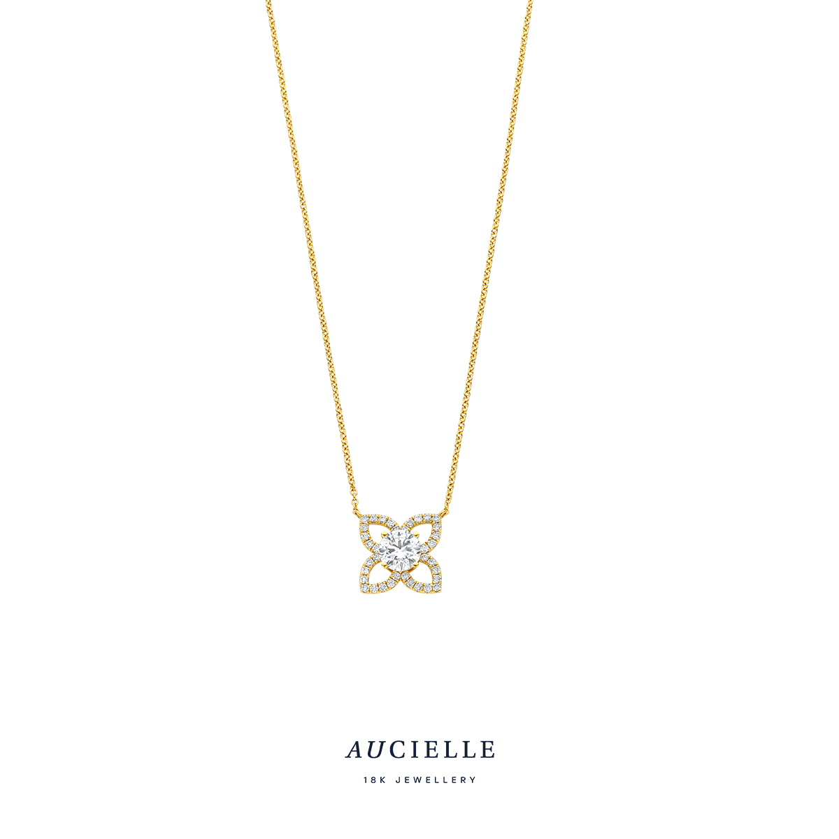 AuCielle Collier goud 18k LG Diamond 69p - AK9005A/45
