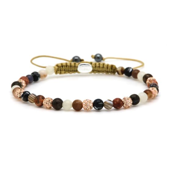 Karma armband, Spiral LYNA XXS (rosegold crystal)