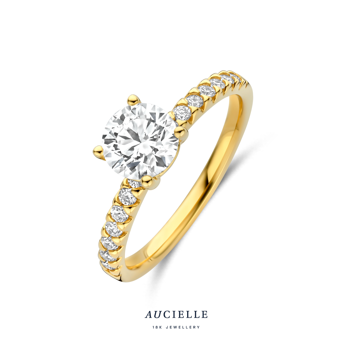 AuCielle Ring goud 18k LG Diamond 1,24Ct - AR9008A