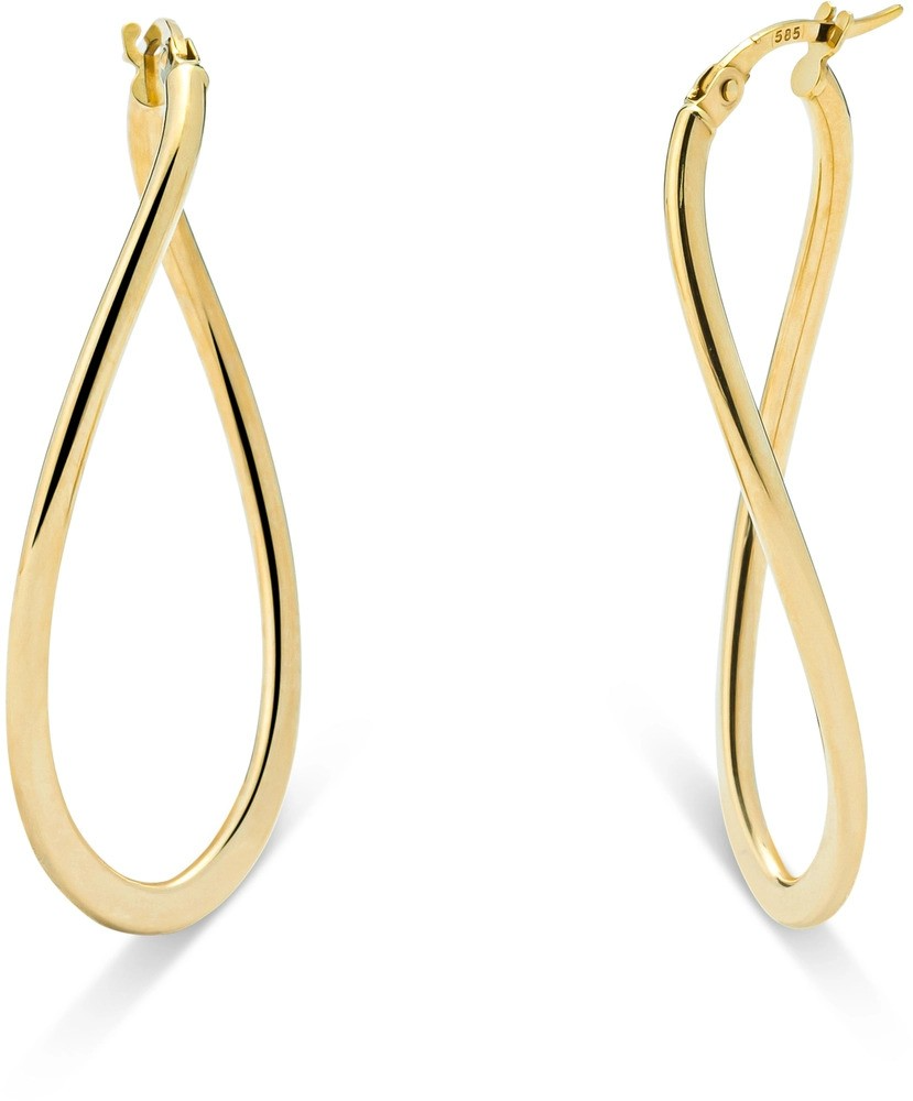 De Monzario Oorhangers 1415-O zijn elegante oorbellen van 14-karaats goud, met een gele afwerking en afmetingen van &Oslash;20mm B2mm45mm. Draag deze verfijnde oorhangers om een vleugje luxe toe te voegen aan elke outfit, perfect voor zowel formele als informele gelegenheden. Combineer met bijpassende sieraden voor een complete look. Categorie: Sieraad, Type: Hanger Oorbellen.