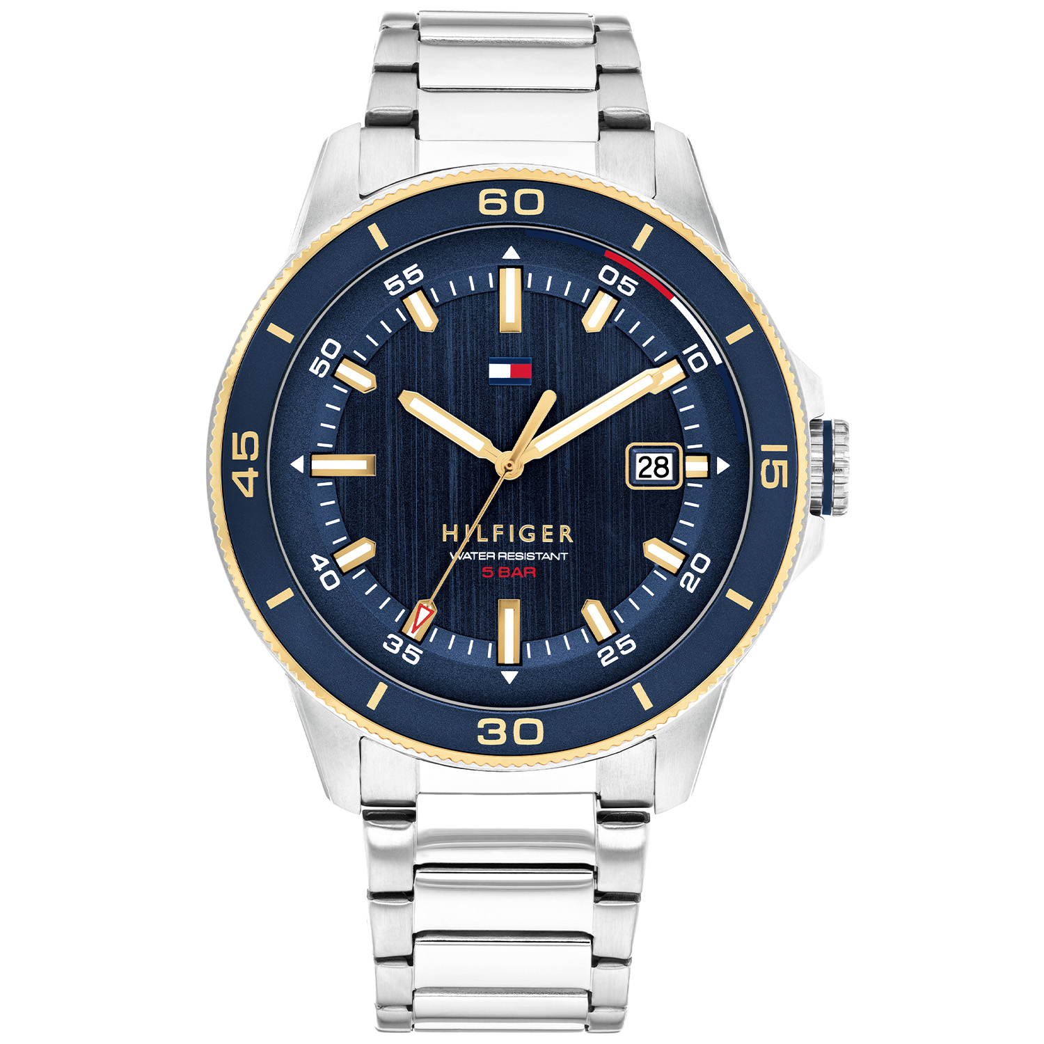 Tommy Hilfiger TH1792229 Horloge Heren Staal 43mm
Dit specifieke horloge van Tommy Hilfiger uit de Remy serie met artikelnr: TH1792229 is een sportief herenhorloge die niet in je collectie mag ontbreken. Het stalen herenhorloge heeft een ronde kast met een blauwe aluminium bezel en een blauwe geschuurde wijzerplaat met een datum. Aan de kast zit een stalen schakelband met een vouwsluiting. Het horloge heeft een mineraalglas, een doorsnee van 43mm en is 5ATM.  

Het merk:
Sinds de lancering van het merk in 1985 is Tommy Hilfiger wereldwijd bekend geworden als pionier van de klassieke Amerikaanse coole stijl. Ge&iuml;nspireerd door de iconische popcultuur en het Amerikaanse erfgoed. De dames en herencollectie van dit seizoen bestaan uit minimalistische silhouetten en rustieke lederen details. De herenhorlogecollectie biedt iconische uurwerken met roestvrijstalen, lederen en siliconen banden.

Specificaties:
- Mineraalglas
- Ronde kast 43mm
- Stalen kast
- Blauwe wijzerplaat
- Stalen schakelband 
- 5ATM