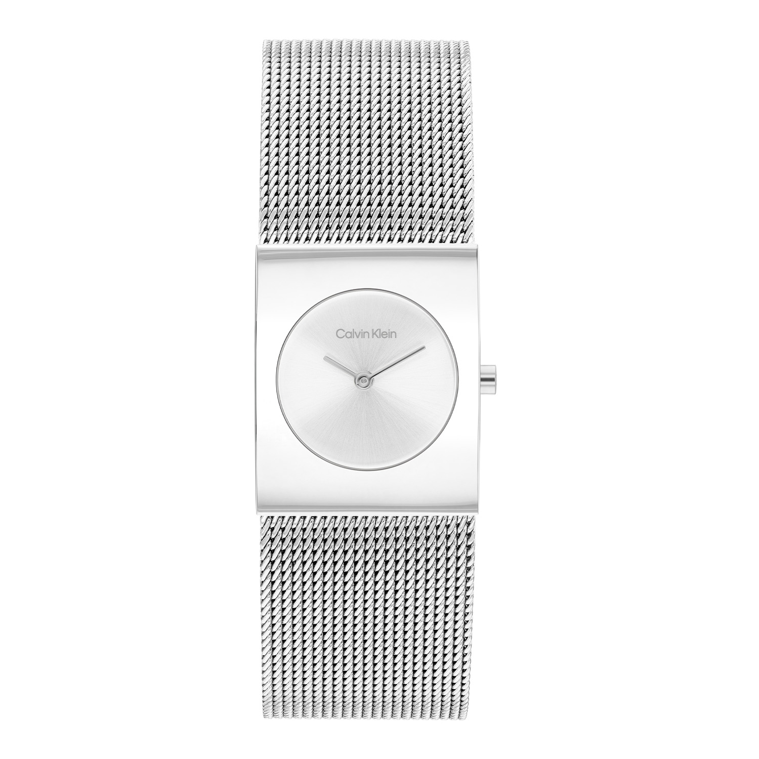 Calvin Klein CK25100135 Dames Horloge 21mm 
Dit Calvin Klein dameshorloge met nr CK25100135 is een chique ontwerp. Dit stalen stijlvolle horloge heeft een rechthoekig kastje met een ronde zilverkleurige sunray wijzerplaat met fijne wijzers en de merknaam. Strak aan de ronde kast zit een zilverkleurige milanese band met een druksluiting. Het dameshorloge heeft een mineraalglas, een doorsnee van 21mm en is 3ATM.

OVER CALVIN KLEIN
Calvin Klein is een wereldwijd lifestylemerk dat gewaagde, vooruitstrevende idealen en een verleidelijke, vaak minimalistische, esthetiek nastreeft. Calvin Klein werd groot in de jaren 70 door haar mode- en merkjeans collecties. In de jaren 80 lanceerde Calvin Klein haar spraakmakende ondergoed dat uitdrukkelijk van logo ’s voorzien was. Vanwege het grote succes is het merk ook succesvol uitgerold in Accessoires, Parfums, Home, Brillen, Golf, Horloges en Sieraden.
Sinds de oprichting in 1968 door Calvin Klein, heeft het merk haar reputatie opgebouwd als leider in de Amerikaanse mode, dankzij een cleane esthetiek en innovatieve ontwerpen. Calvin Klein wil haar publiek verleiden en inspireren door middel van provocerende beelden en opvallende ontwerpen die prikkelen. 

SPECIFICATIES:
- Mineraalglas
- Stalen kast
- Zilverkleurige wijzerplaat 
- Milanese band
- Rechte kastvorm, Ø 21mm
- 3ATM