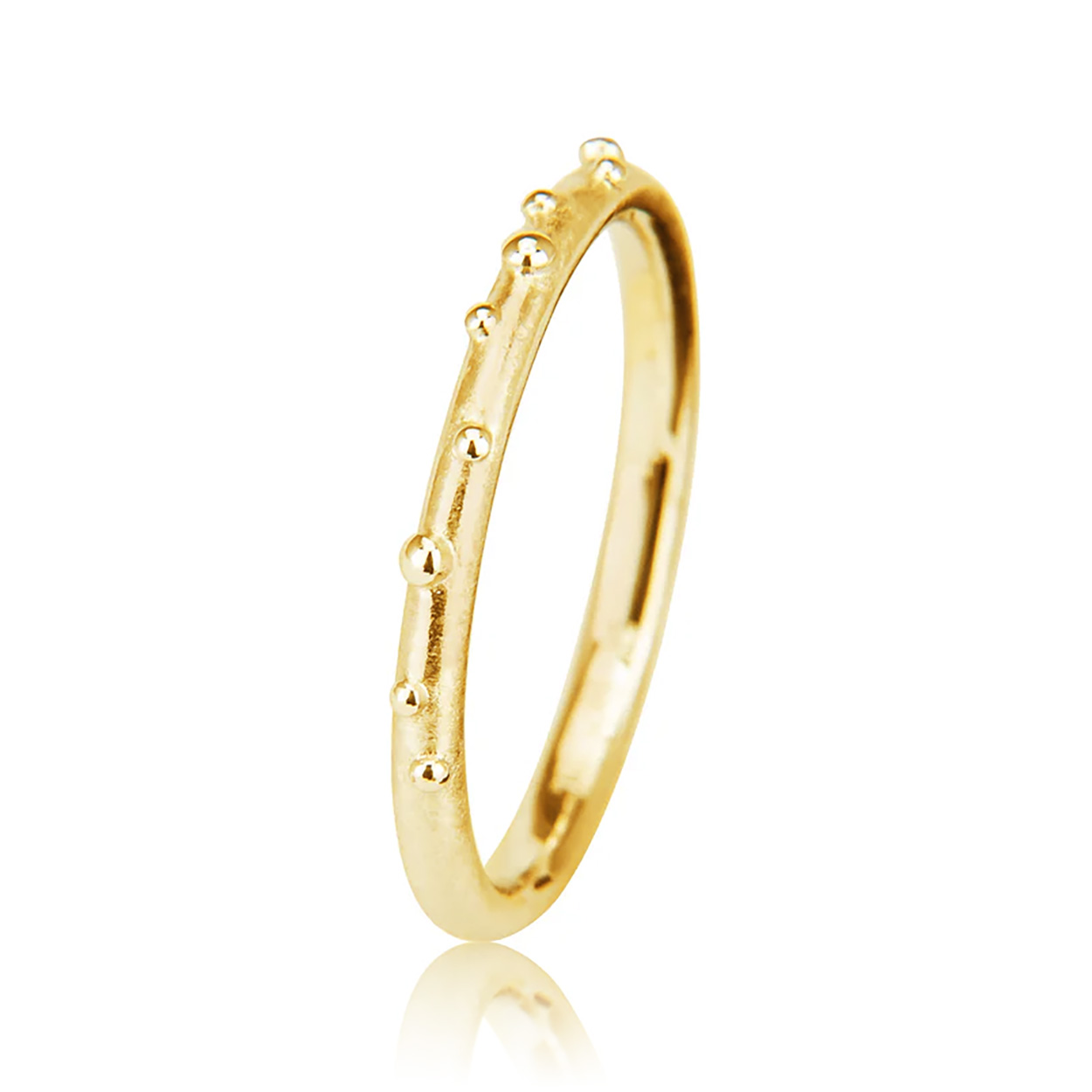 Bijzondere 14 kt geelgouden ring