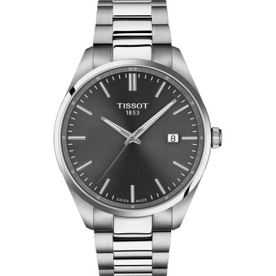 Tissot - PR100 40mm, staal, Quartz, heren horloge, 100 meter WR, Saffierglas  - T1504101108100