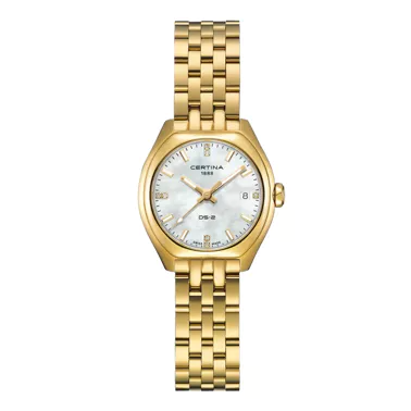 Certina - DS-2 Lady, doublé dames horloge, quartz, 100 meter WR, Saffierglas - C0492103311600