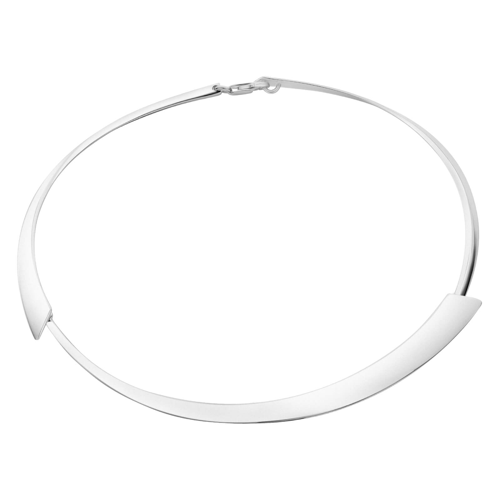 Zilveren collier spang 3 delen van smal naar breedt